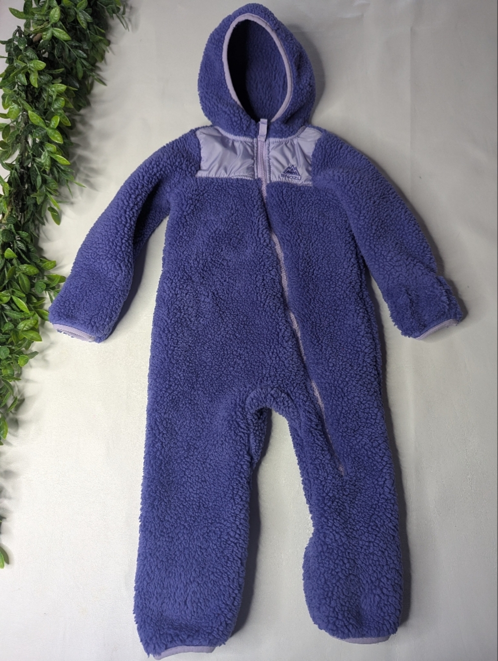 Snozu Fuzzy Warm Suit Size 18 Months Purple